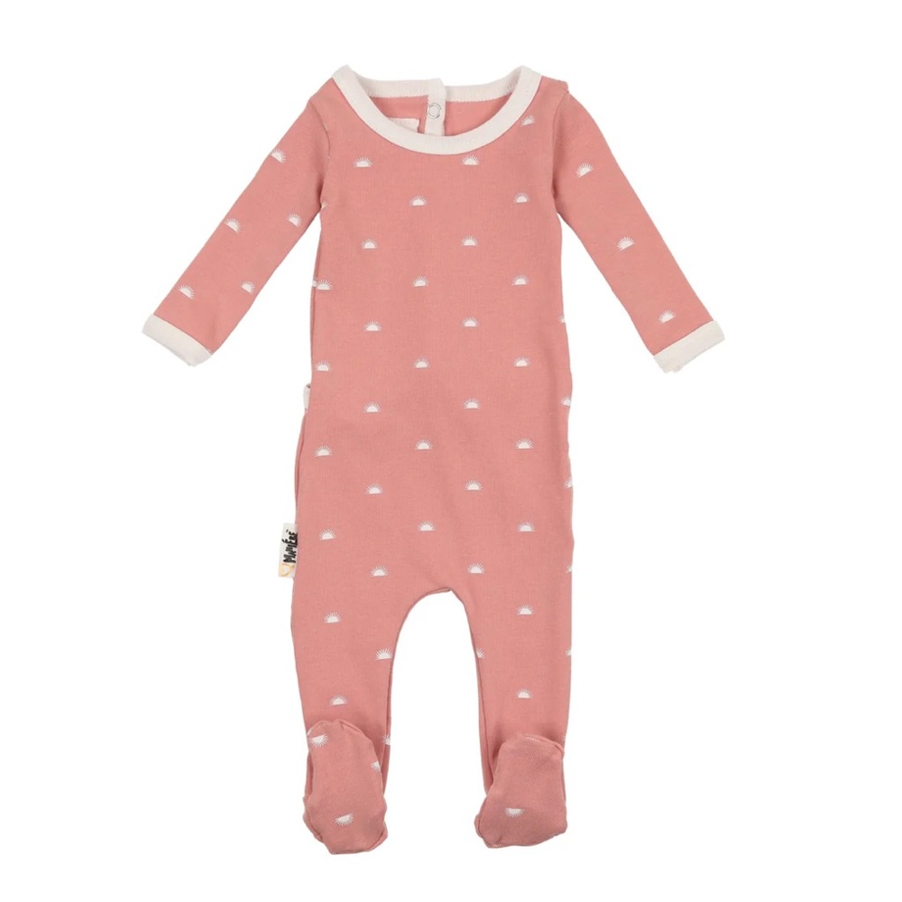 Maniere in Mauve Sun Print Footie